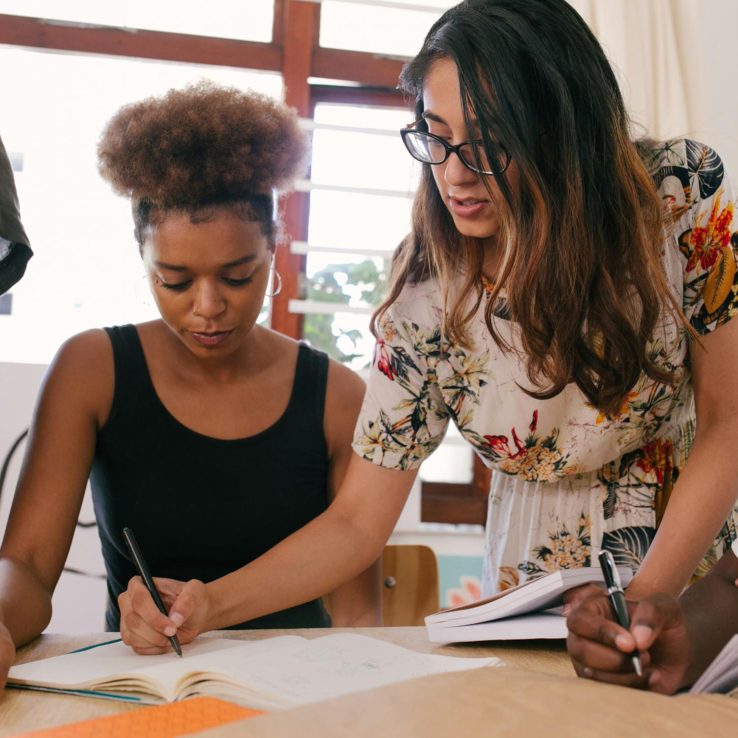 Two business women working on strategic planning
